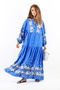 Women's Prive Dreamy 100% Viscose Blue Maxi Length Long Summer Dress - 4