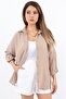 Women's Linen Comfy Long Beige Shirt - 5