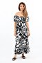 Women's positano black guipeli viscose long dress