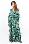 Prive Women's Showy Emerald Green 100% Viscose Maxi Dress - 5