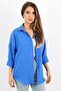 Women's Well Blue Linen Shirt - 2