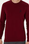 Men's Burgundy Crew Neck Sweater 50269005-Vr014 - 6