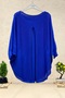 Mercerized Loose Blouse with Open Front Pocket