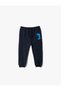 Dinosaur Print Detailed Jogger Sweatpants with Tie Waist
