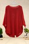 Mercerized Loose Blouse with Open Front Pocket - 2