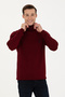 Men's Burgundy Basic Sweater 50268935 -Vr014 - 3