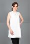 Zero Neck Sleeveless Blouse - White - 3001100 - 5