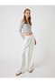Madonna Collar Off-The-Shoulder Long Sleeve Ribbed Crop T-Shirt