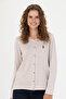Women's Stone Melange Basic Knitwear Cardigan 50269008 -Vr225 - 3