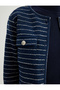 Tweed Cardigan with Round Collar, Double Pocket Detail, and Buttons - 5