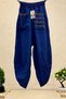 V-shaped leg, embroidered pockets, Linen trousers.