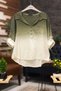 Batik Pattern Collared Half Buttoned Shirt