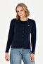 Women's Navy Blue Basic Knitwear Cardigan 50269011 -Vr033 - 3