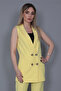 Midi Length Classic Vest-Yellow