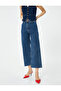 Wide Short Leg Jeans Standard Waist with Pockets - Sandra Culotte Jeans - 3