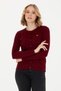 Women's Burgundy Basic Knitwear Cardigan 50269011 -Vr014