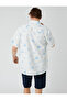 Tree Patterned Short Sleeve Shirt - 4