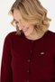 Women's Burgundy Basic Knitwear Cardigan 50269011 -Vr014 - 2