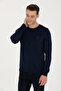 Men's Navy Blue Crew Neck Sweater 50269003-Vr033 - 3