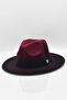 Women's Burgundy Printed Fedora Hat