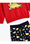 Cotton Pajama Set with Dinosaur Print - 3