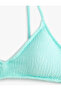 Textured Bralet Bikini Top with Back Clasp - 2