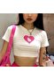 MODESSY Y2k Love Bunny مطبوع باللون الأبيض - 3