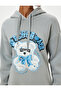 Oversize Hooded Sweatshirt Teddy Bear Themed Printed - 5