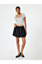 Bow T-Shirt Square Neck Short Sleeve Print Slim Fit - 2