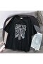 Worm Boutique Y2K Forever Rib Printed Black Unisex Oversize T-Shirt - 2