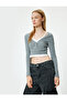 Long Sleeve Button V-Neck T-Shirt