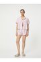 Shirt Collar Pajama Top Short Sleeve Pocket Buttoned - 2