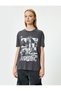 Oversize T-Shirt Slogan Printed Crew Neck Short Sleeve Cotton - 3