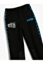 Jogger Sweatpants Slogan Printed Pocket Tie Waist Ribbon - 3