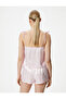 Satin Pajama Top with Thin Straps - 4