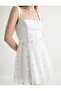 Mini Wedding Dress Bridal Lace Puffy Skirt Backless with Bow Detail - 5