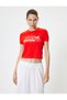 T-Shirt with Bowknot Print, Crew Neck, Short Sleeve, Cotton - 3