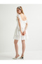 Mini Lace Dress Bridal Short Tulle Sleeve Sweetheart Neckline Lined - 4
