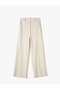 Fabric Pants High Waist Wide Leg Comfortable Fit Ribbed Pocket - 6