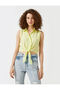 Shirt Collar Undershirt with Waist Tie - 3