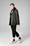 Wm020 Savaki Real Leather Collar Fur Women's Coat Green - 5