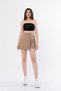 Women's Summer Camel Shorts & Bermuda Skirt with Elastic Waist and Lycra, No Visible Underwear, Trendy Model, Stylish, Daily, Comfortable 30152