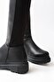812-305 Black Women's Casual Boots with Back Stretch Zipper - 4