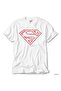 Supermn Distord Logo White T-shirt