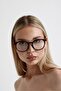 New Season Transparent Glass Black Framed Trend Model Women's Glasses - 2