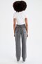 90's smoke-colored stretch fabric super high-waist relaxed jeans pants - 5