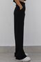 Lussi Power Women's Black Pleated High Waist Wide Leg Loose Pants Palazzo - 2