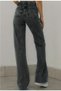 Serenity Ikon Smoked Snow Wash Women's Loose Lycra 90's Super High Waist Flared Jeans Palazzo Trousers - 3