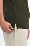 Polo Neck T-Shirt - Cotton, Zipper Detail and Self Patterned - 4