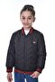Girl's Black College Collar Lined Water and Windproof Zippered Pocket Coat Jacket - 2